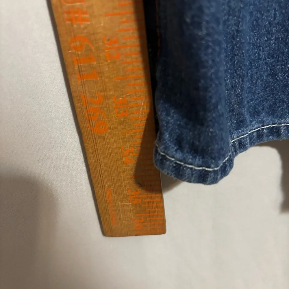True Religion size 31 Blue Denim Jeans with Orange Stitching